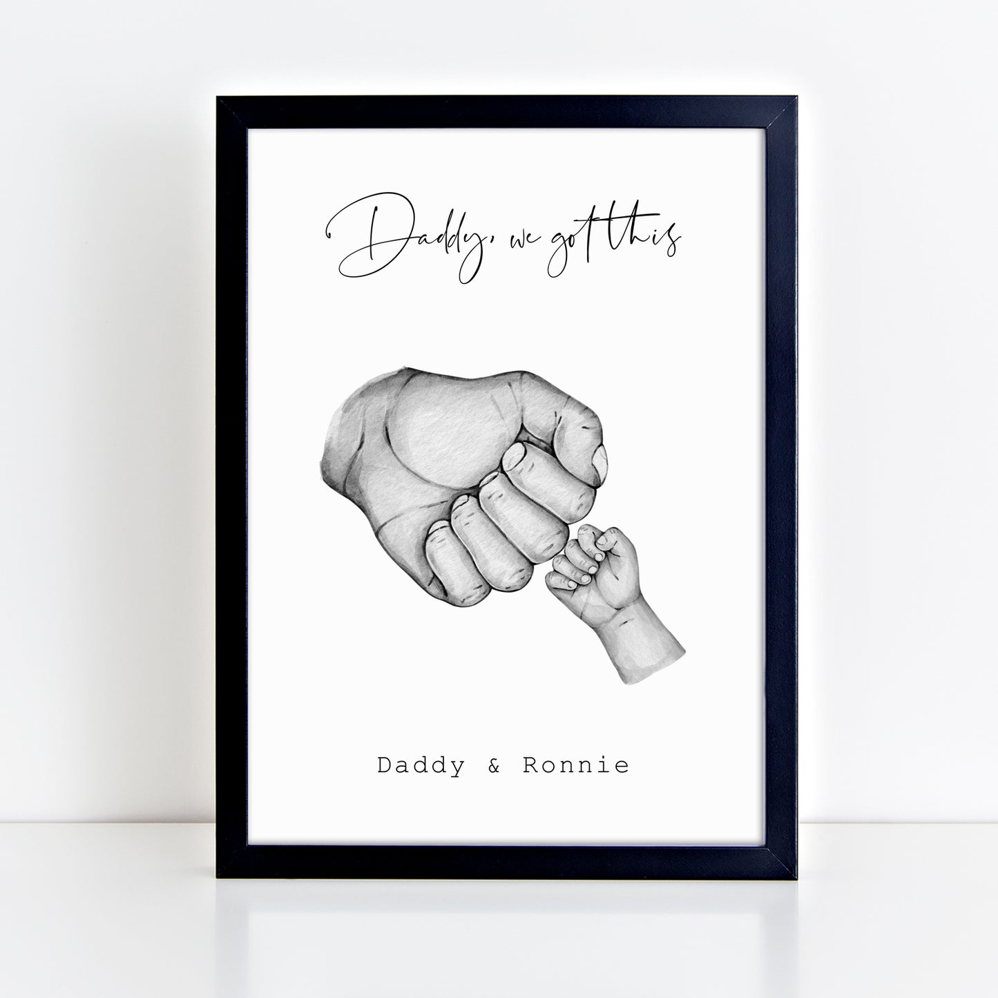 Personalised Father & Child Hand Print