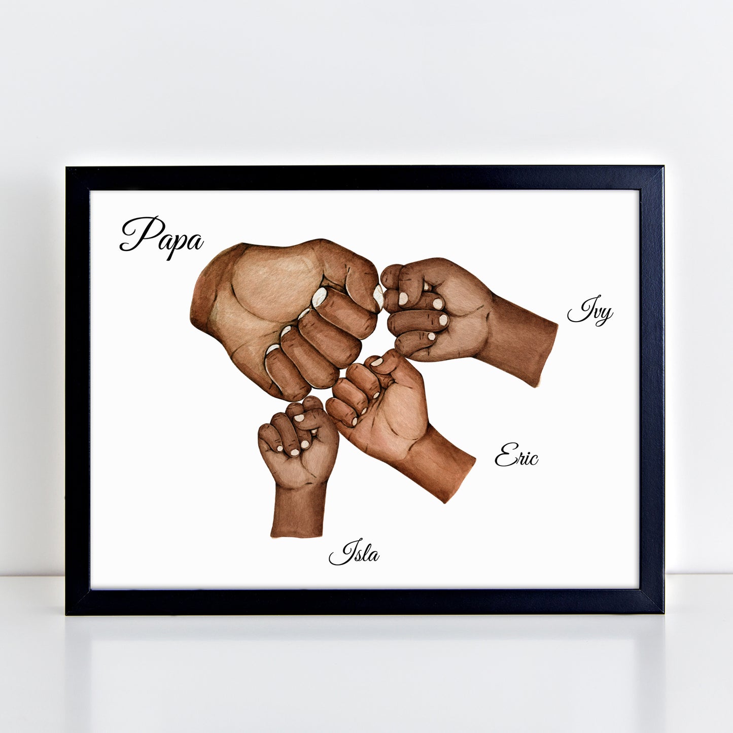 Personalised Father & Children Hand Print