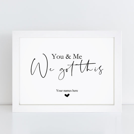 Personalised You & Me Print