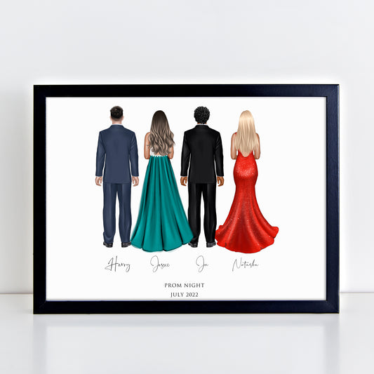 Personalised Prom Night Friends Print