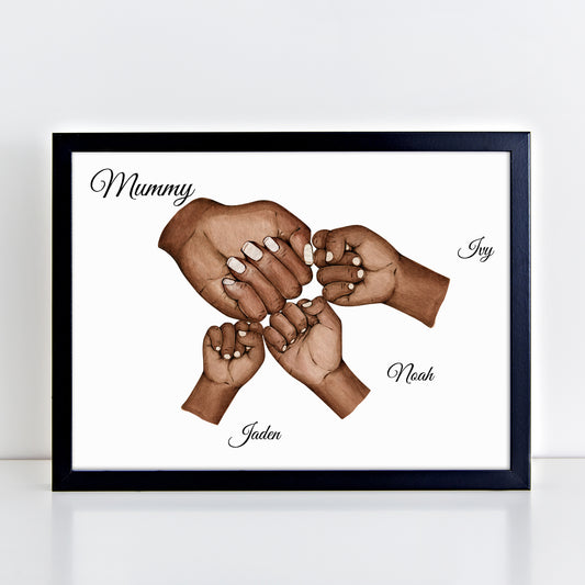 Personalised Mother & Children Hand Print