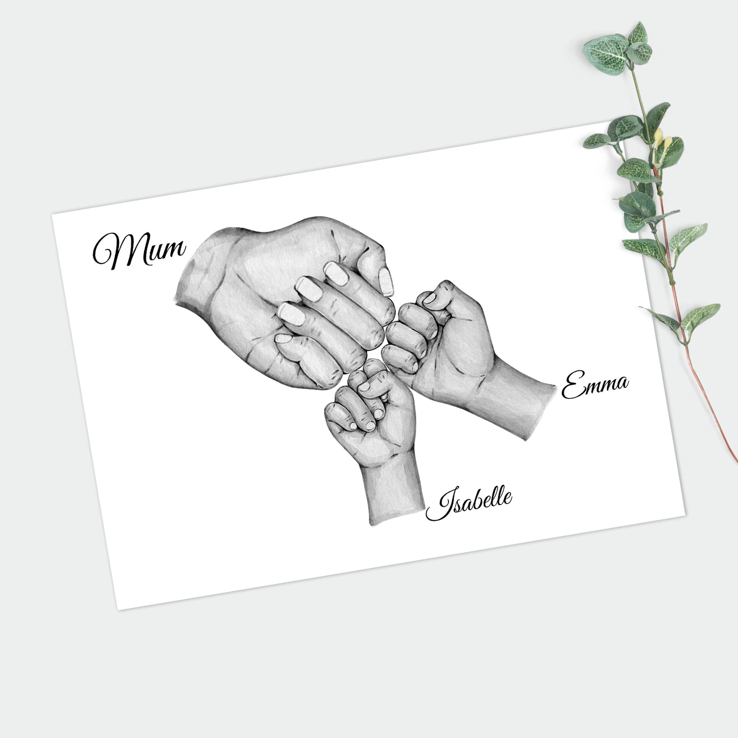 Personalised Mother & Children Hand Print