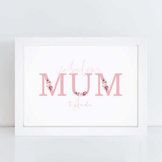 Personalised Fabulous MUM Print