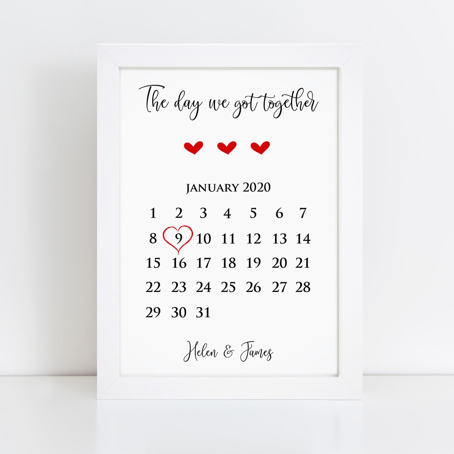 Personalised The Day We Got Together Print