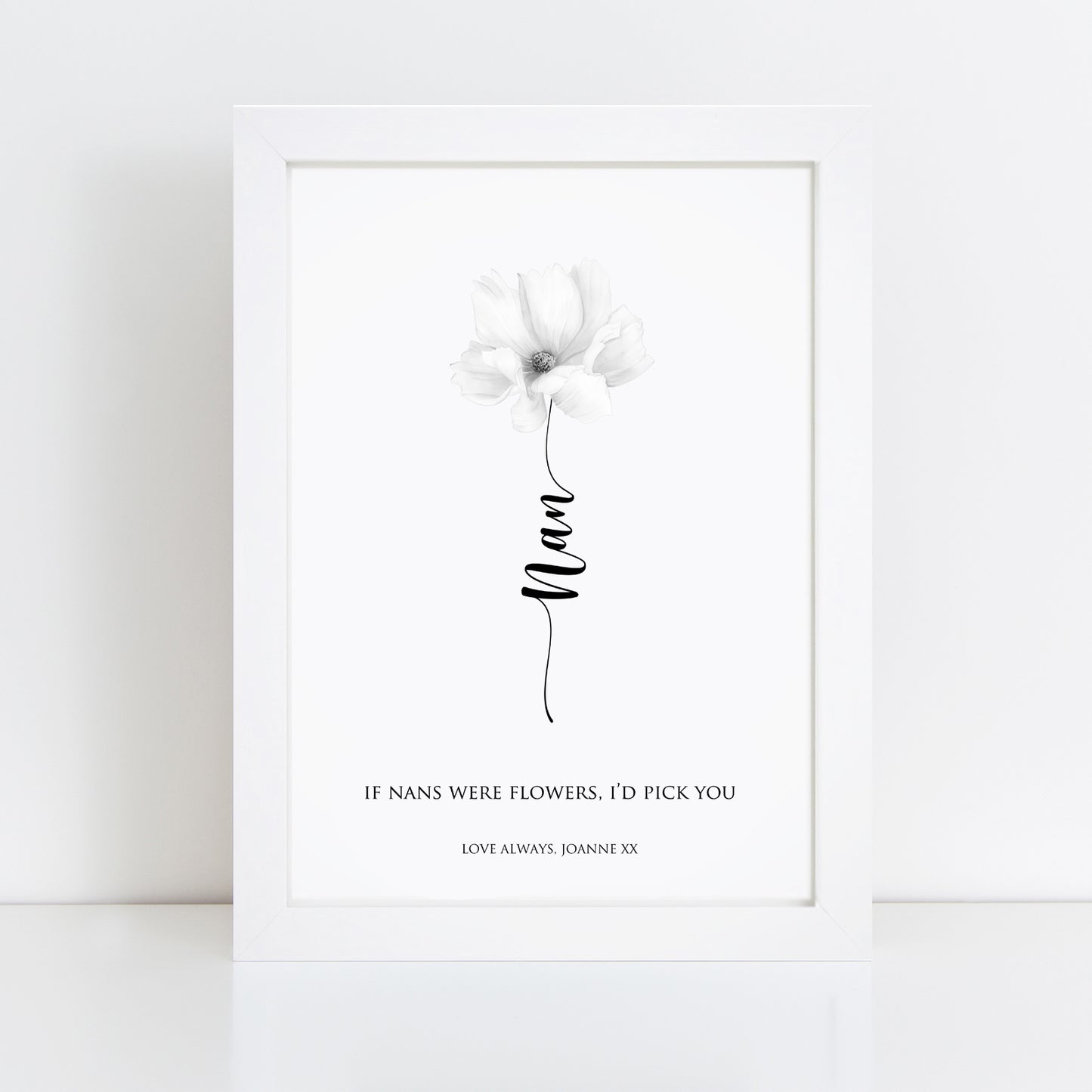 Personalised Grandmother Flower Print