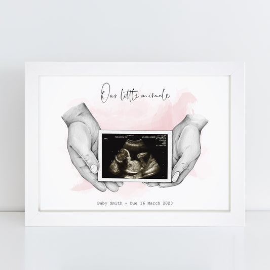 Personalised Baby Scan Photo Print