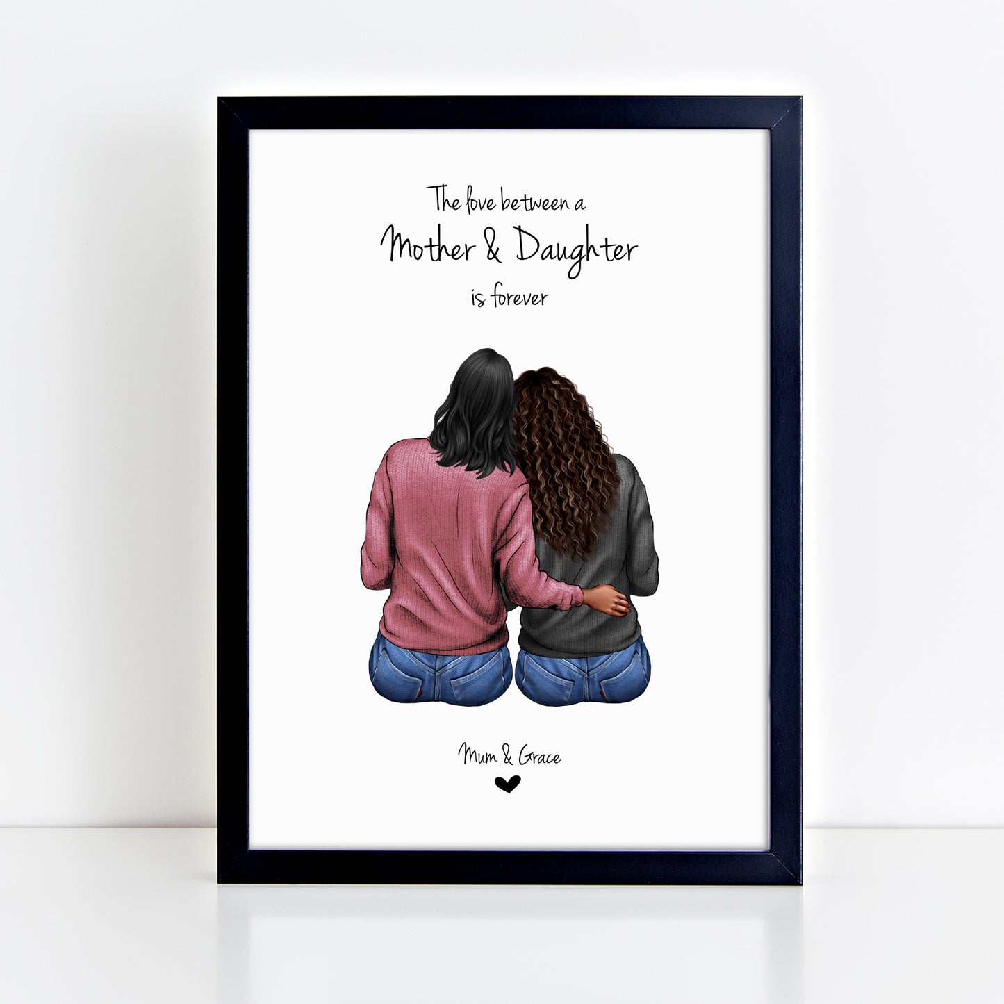 Personalised Mother & Daughter Print