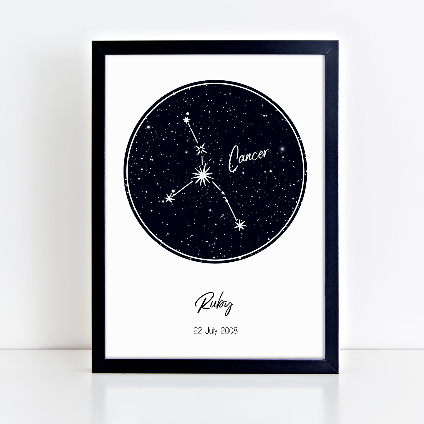 Personalised Cancer Star Constellation Print