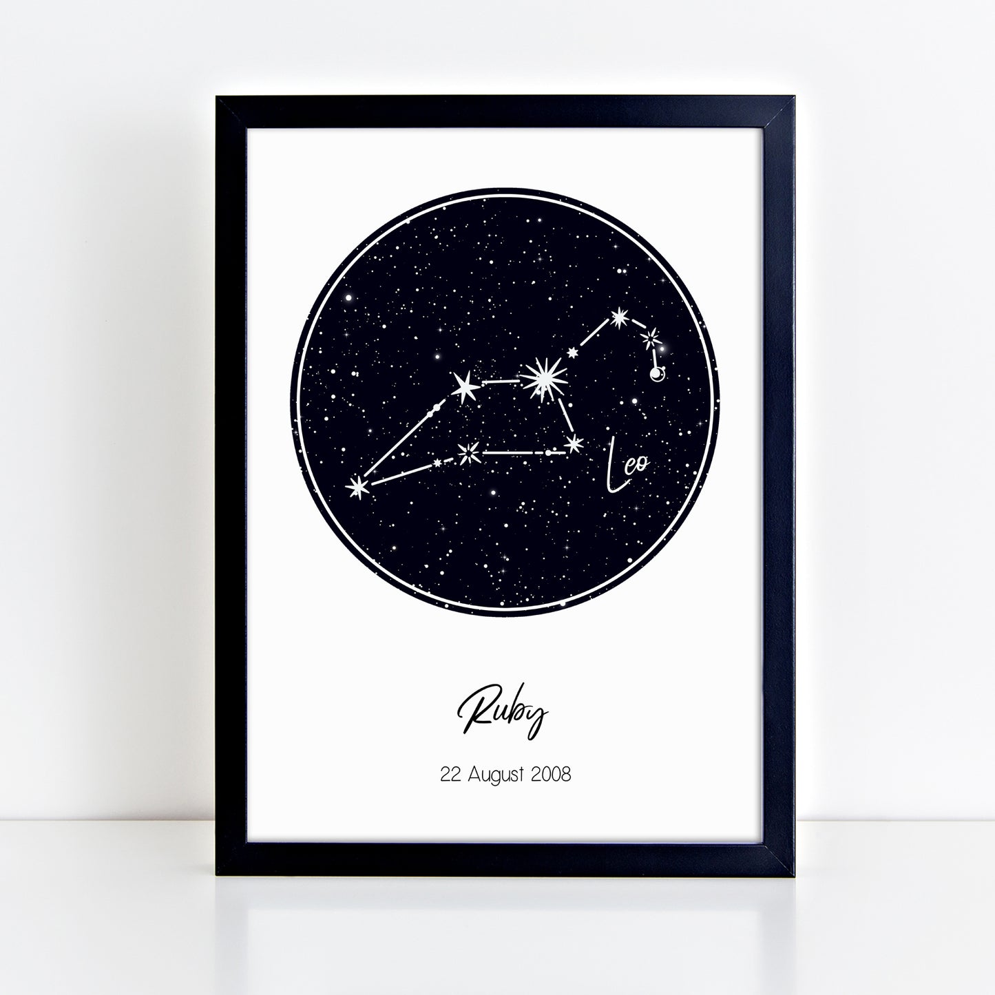 Personalised Leo Star Constellation Print