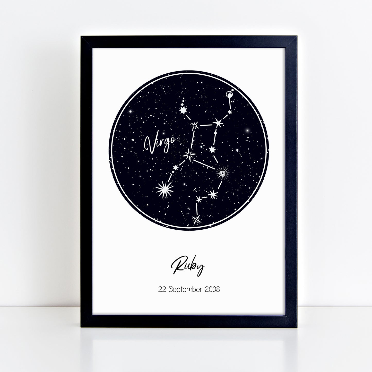 Personalised Virgo Star Constellation Print
