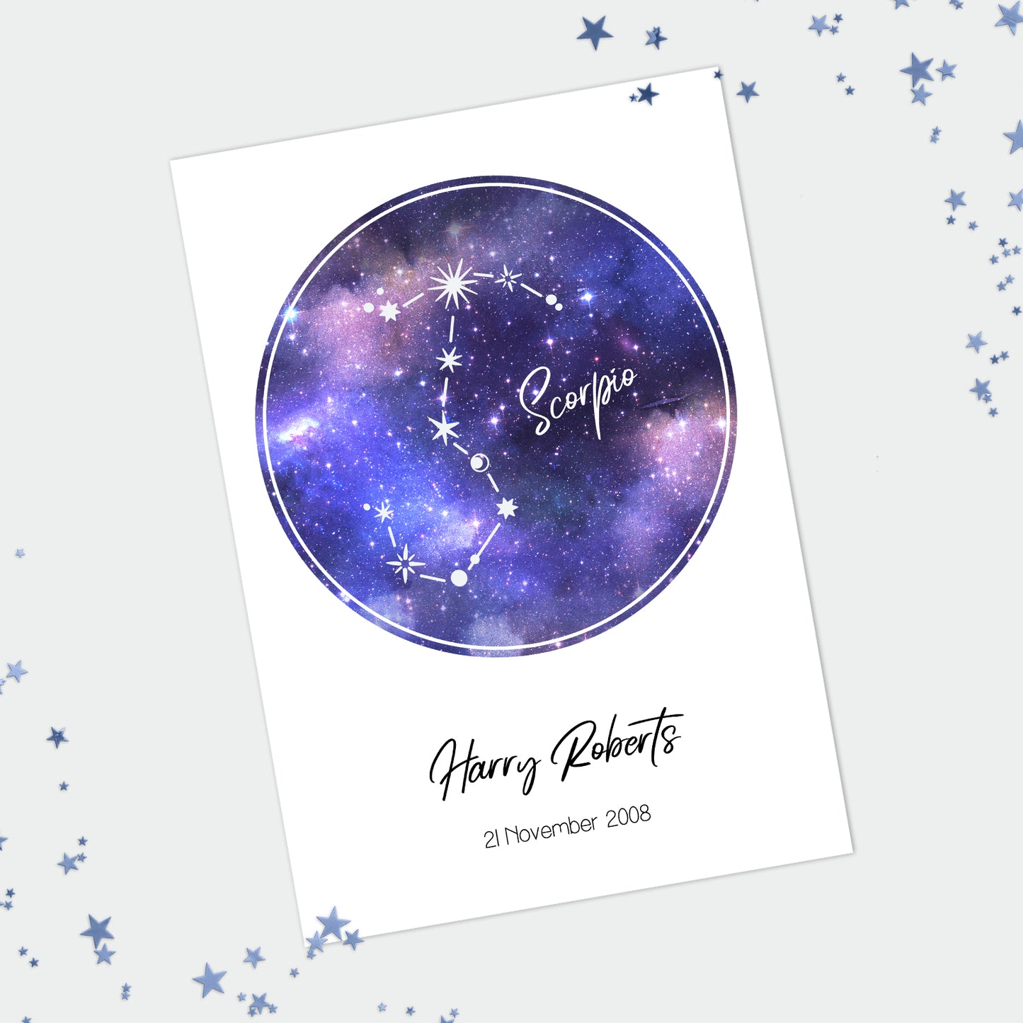 Personalised Scorpio Star Constellation Print