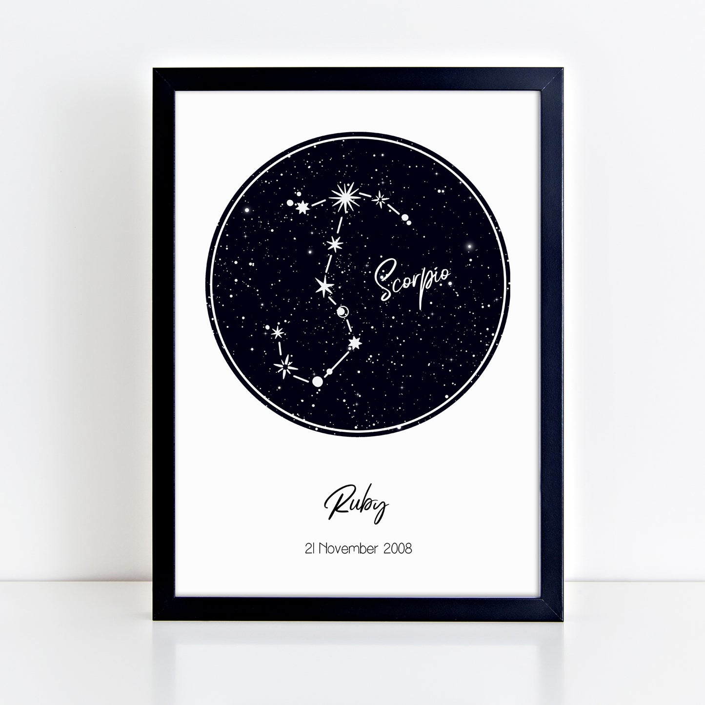 Personalised Scorpio Star Constellation Print