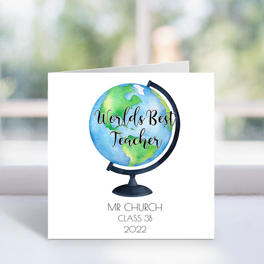 Personalised Worlds Best Teacher Card