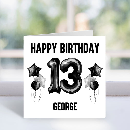 Personalised 13th Birthday Card