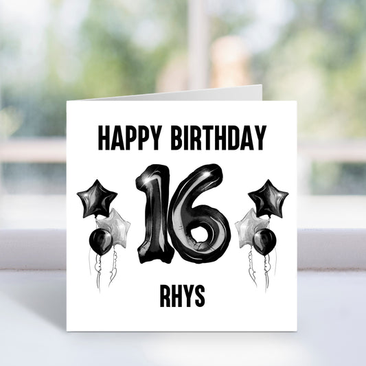 Personalised 16th Birthday Card