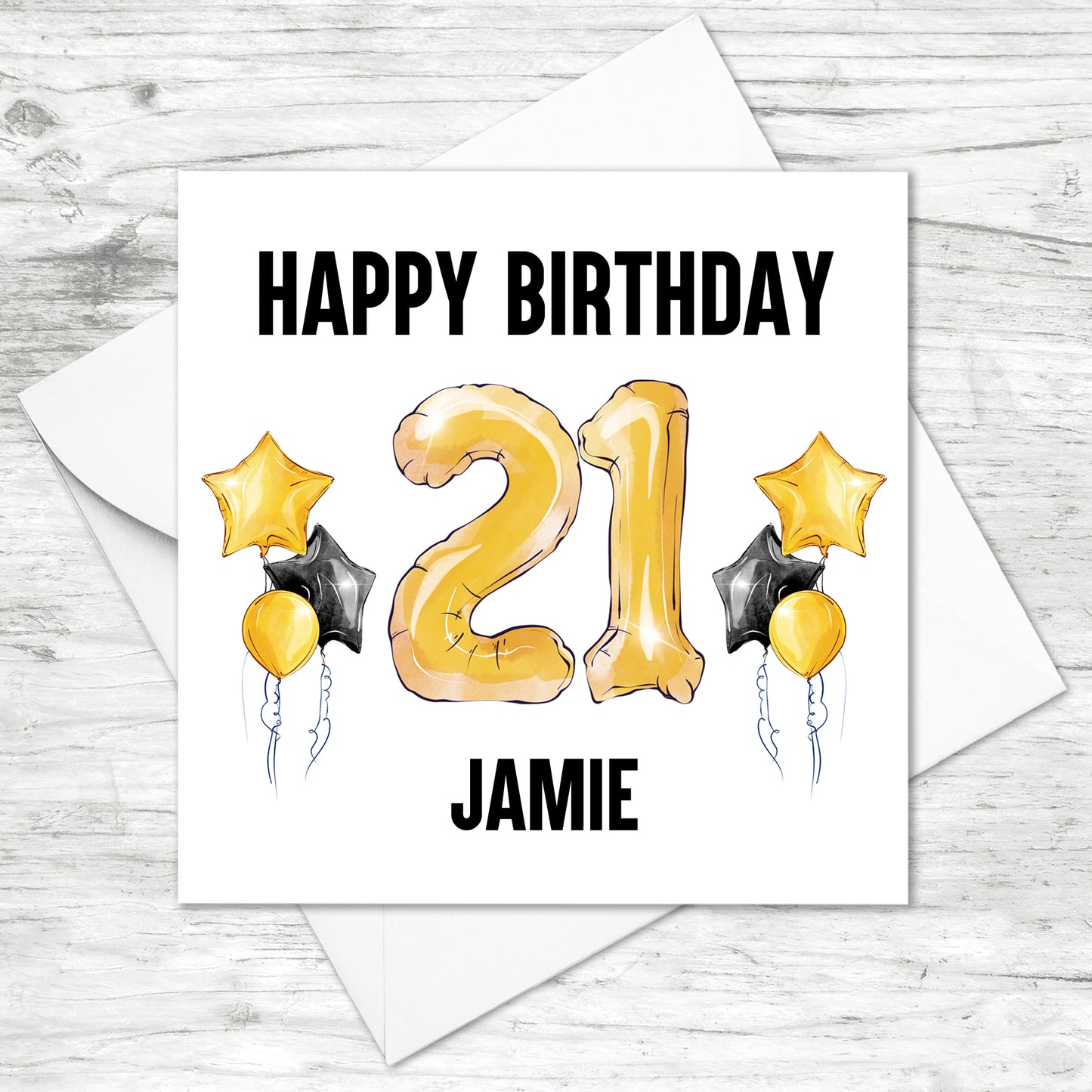 Personalised 21st Birthday Card