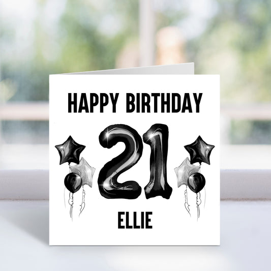 Personalised 21st Birthday Card