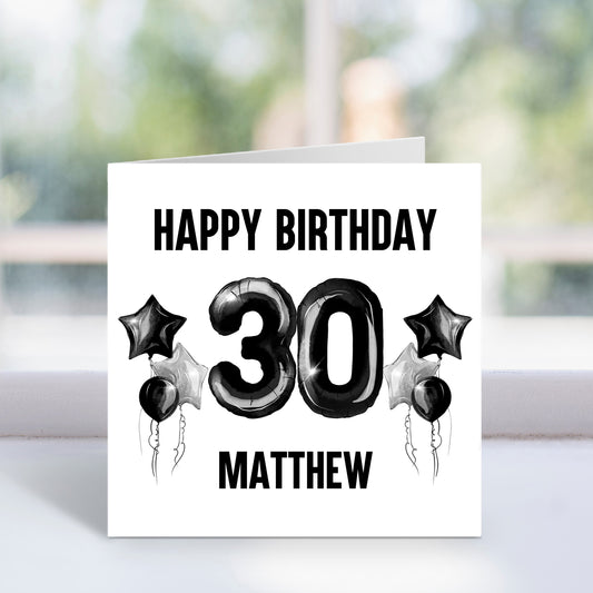 Personalised 30th Birthday Card