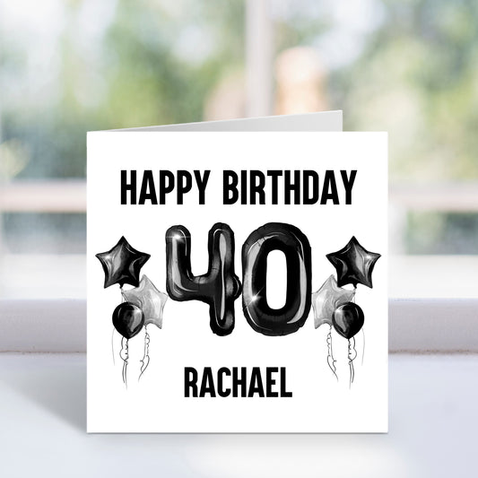 Personalised 40th Birthday Card