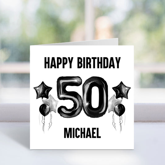 Personalised 50th Birthday Card