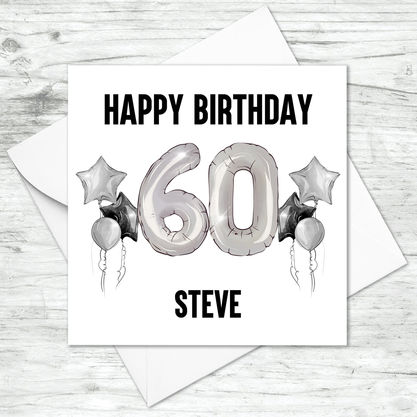 Personalised 60th Birthday Card