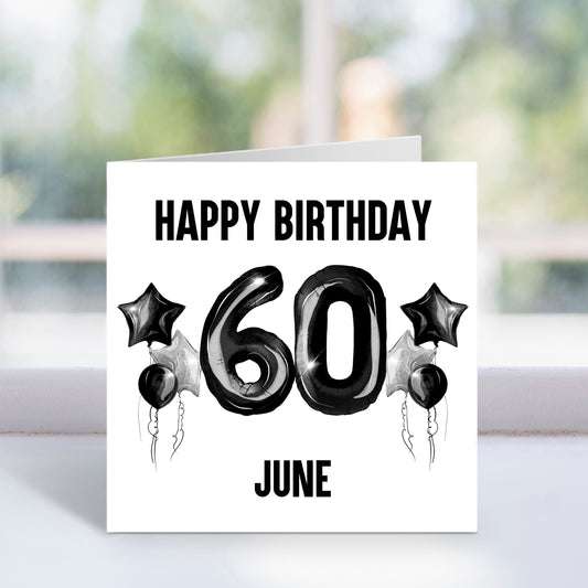 Personalised 60th Birthday Card