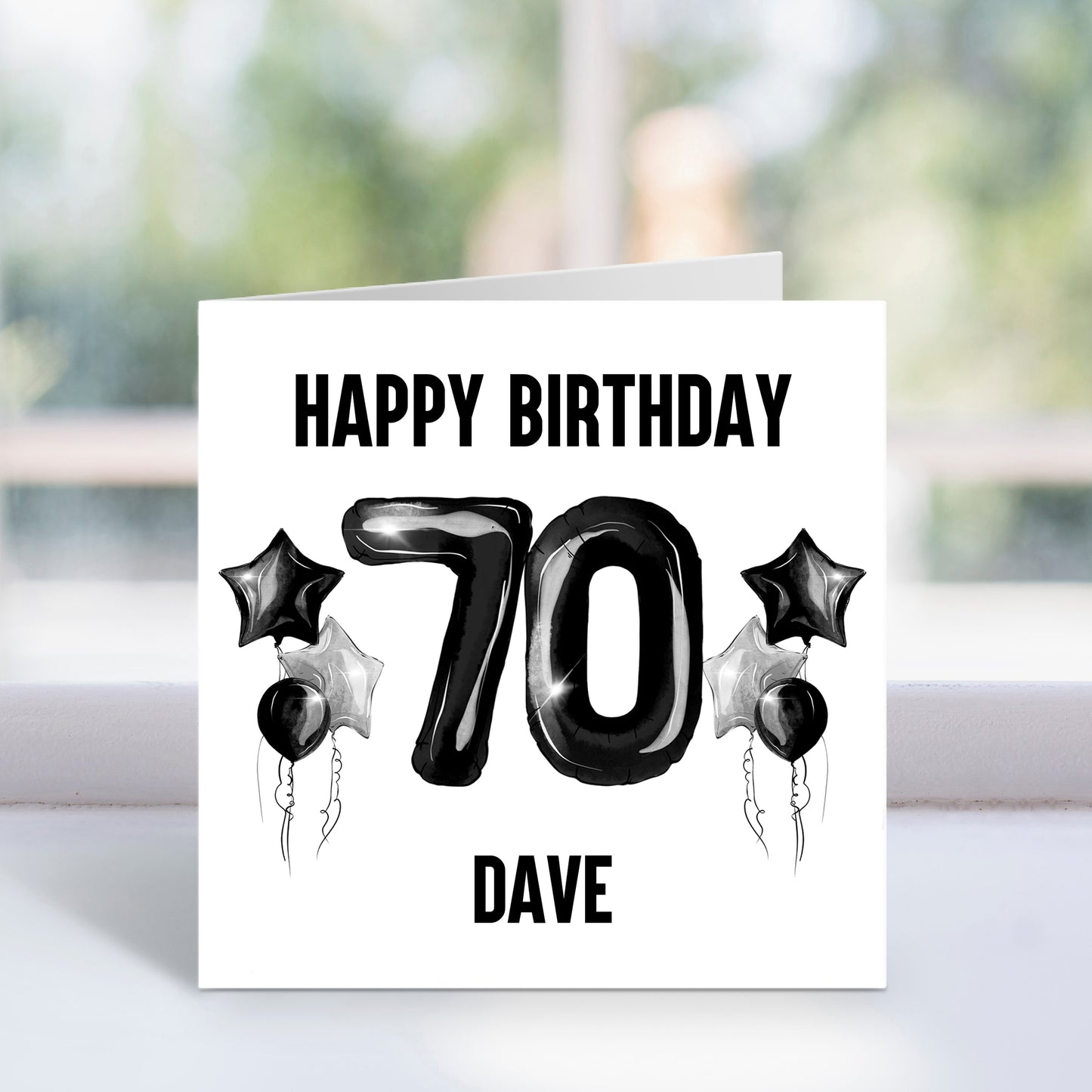 Personalised 70th Birthday Card