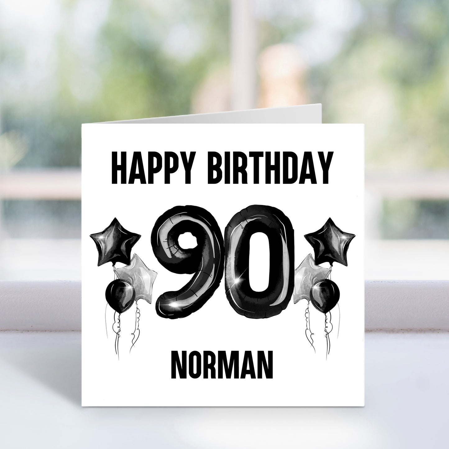 Personalised 90th Birthday Card