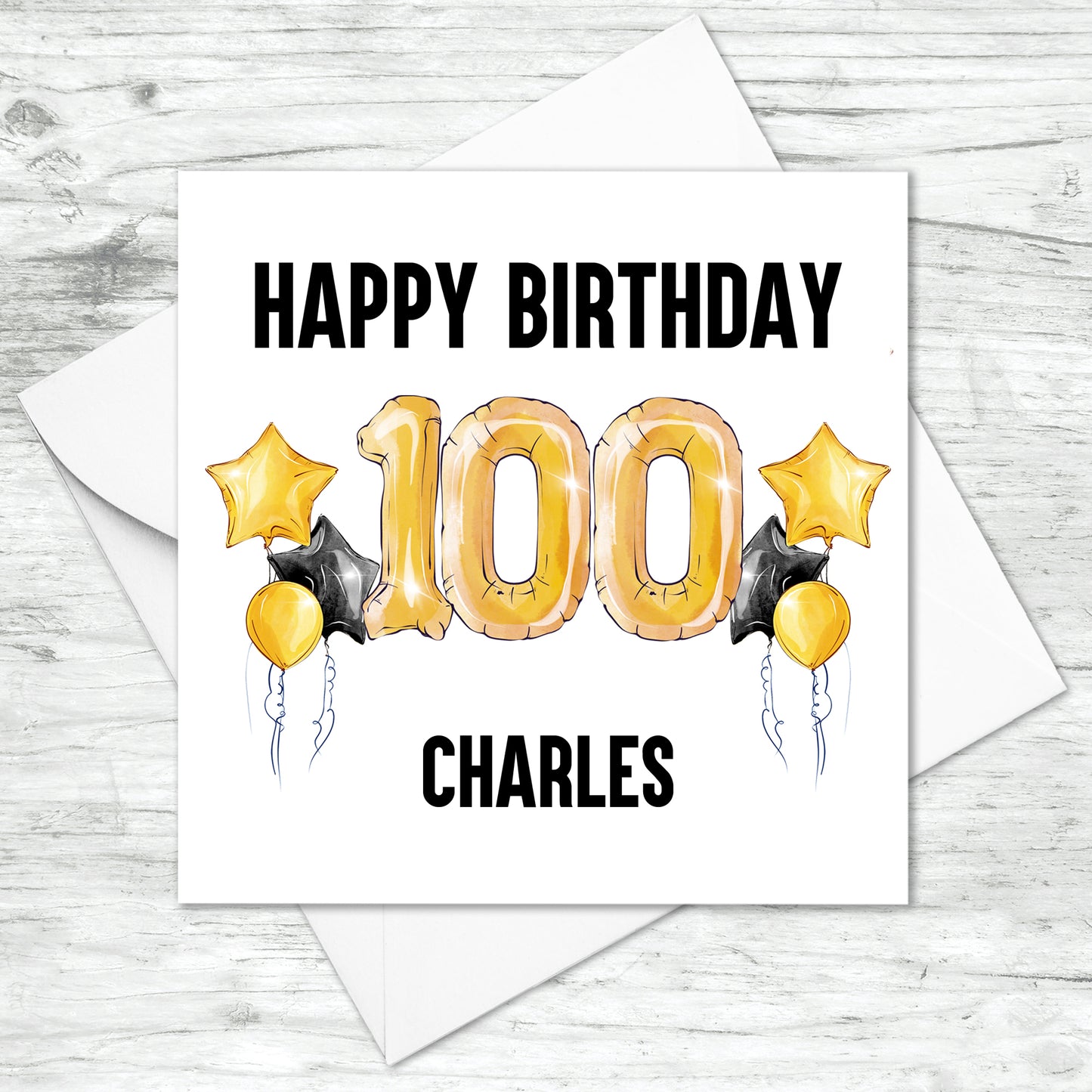 Personalised 100th Birthday Card