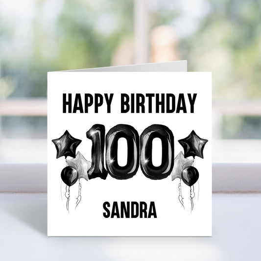 Personalised 100th Birthday Card