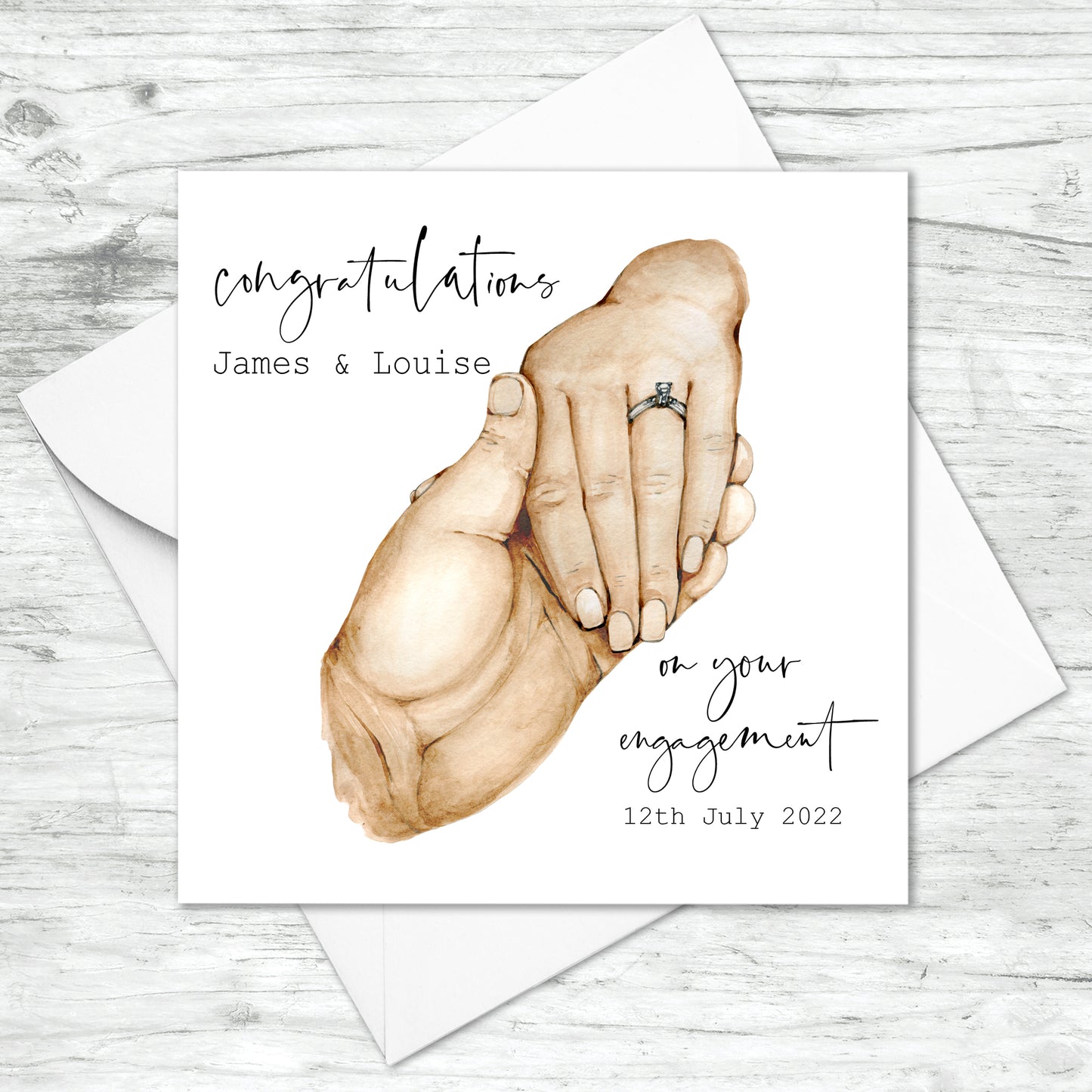 Personalised Couples Engagement Card