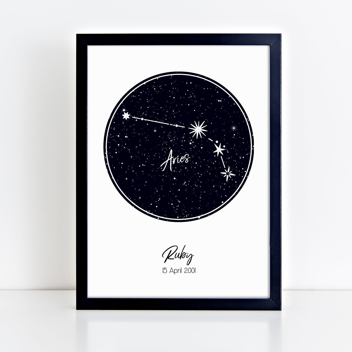 Personalised Aries Star Constellation Print