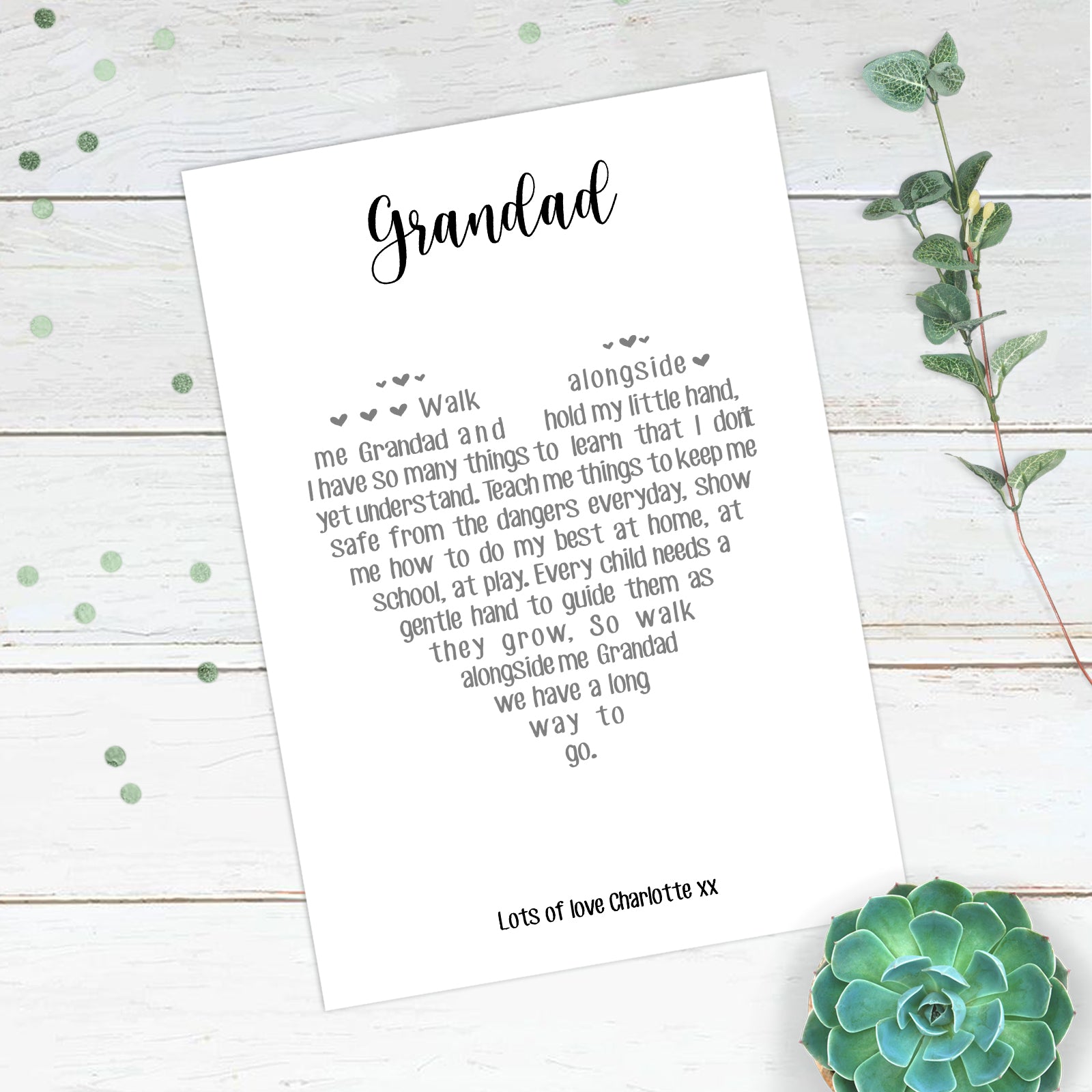 NANA and Grandad Poem A4 or A5 PRINT Nana and Grandad Gift 