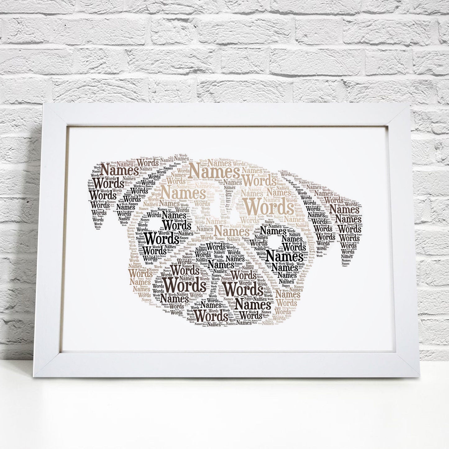 Personalised Pug Dog Word Art Print